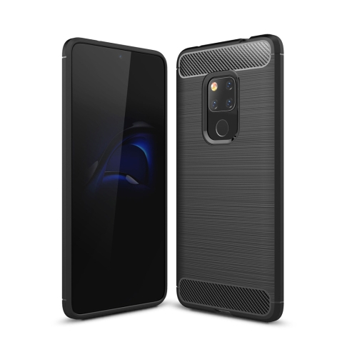 

Brushed Texture Carbon Fiber Shockproof TPU Case for Huawei Mate 20 (Black)