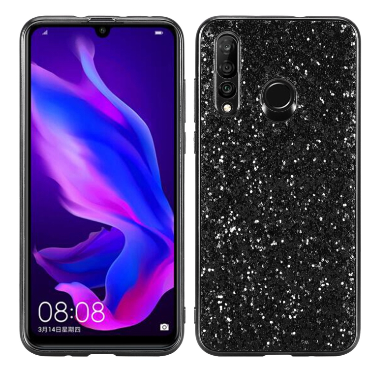 

Glitter Powder Shockproof TPU Case for Huawei nova 4 (Black)