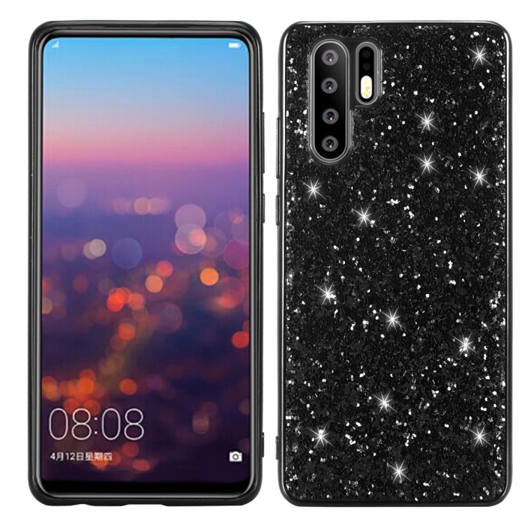 

Glitter Powder Shockproof TPU Case for Huawei P30 Pro (Black)