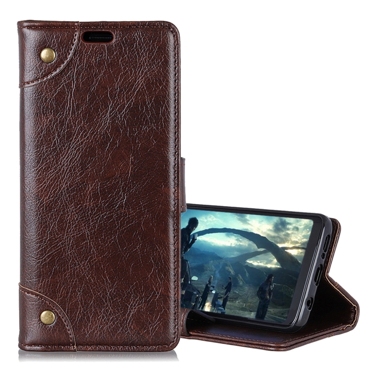 

Copper Buckle Nappa Texture Horizontal Flip Leather Case for Huawei Mate 20 Lite, with Holder & Card Slots & Wallet (Coffee)