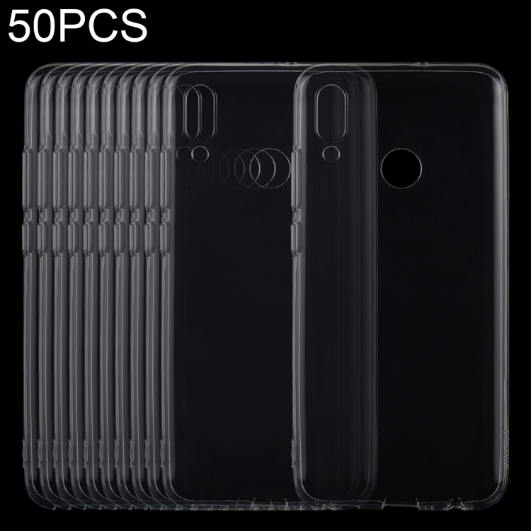 

50 PCS 0.75mm Ultrathin Transparent TPU Soft Protective Case for Huawei P Smart (2019) / Honor 10 Lite