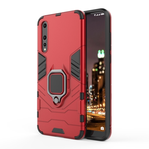 

PC + TPU Shockproof Protective Case for Huawei P20 Pro, with Magnetic Ring Holder (Red)