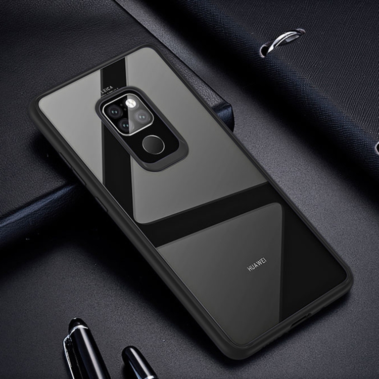 

TOTUDESIGN Crystal Color Series Sim Version Shockproof TPU + Acrylic Protective Case for Huawei Mate 20(Black)