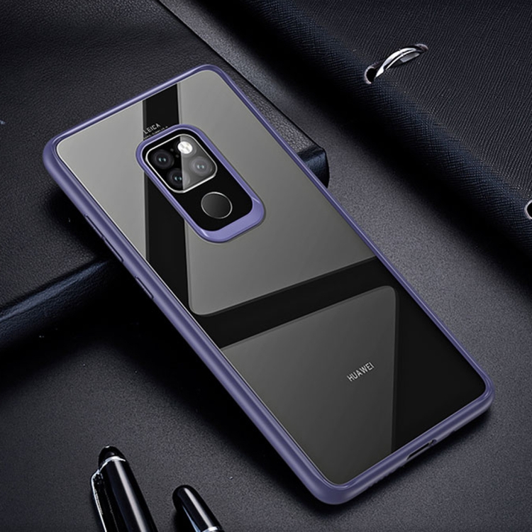 

TOTUDESIGN Crystal Color Series Sim Version Shockproof TPU + Acrylic Protective Case for Huawei Mate 20(Blue)