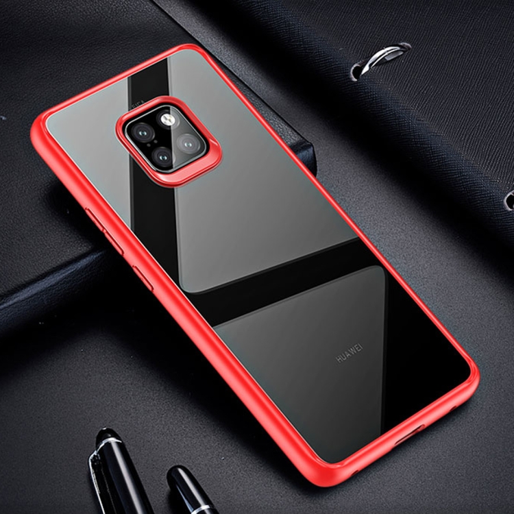 

TOTUDESIGN Crystal Color Series Sim Version Shockproof TPU + Acrylic Protective Case for Huawei Mate 20 Pro (Red)