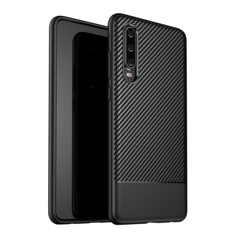 

Lewei Series Carbon Fiber Texture TPU Protective Case for Huawei P30 (Black)