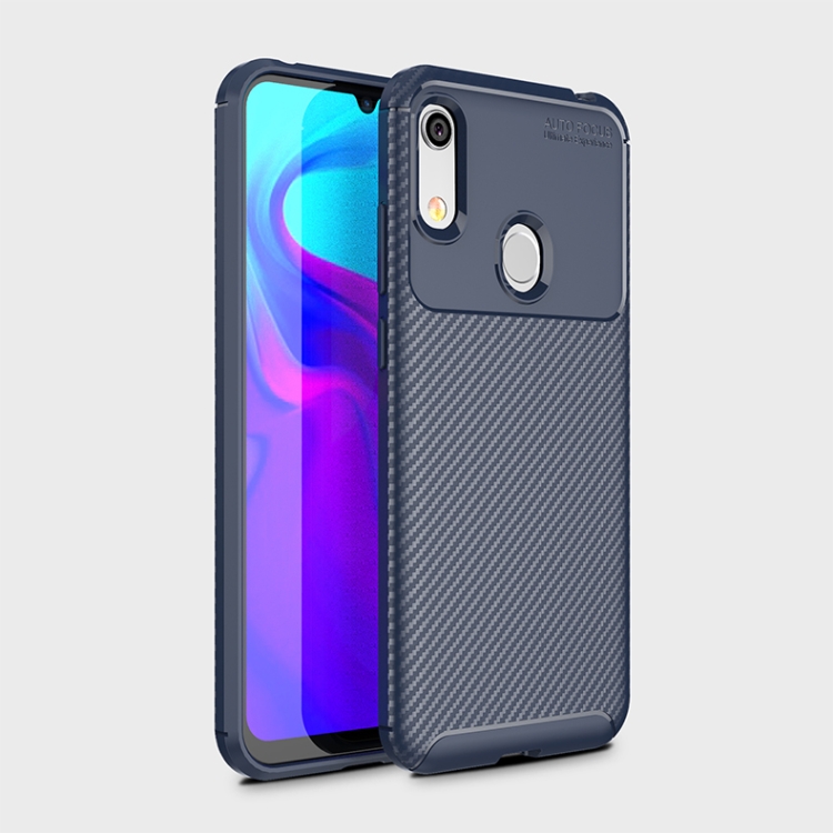 

Carbon Fiber Texture Shockproof TPU Case for Huawei Honor 8A (Blue)