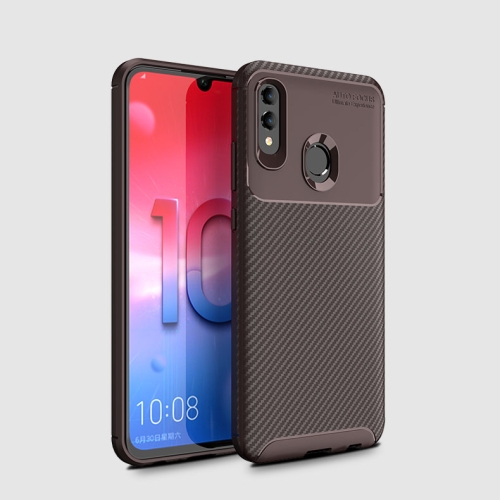 

Carbon Fiber Texture Shockproof TPU Case for Huawei Honor 10 Lite (Brown)