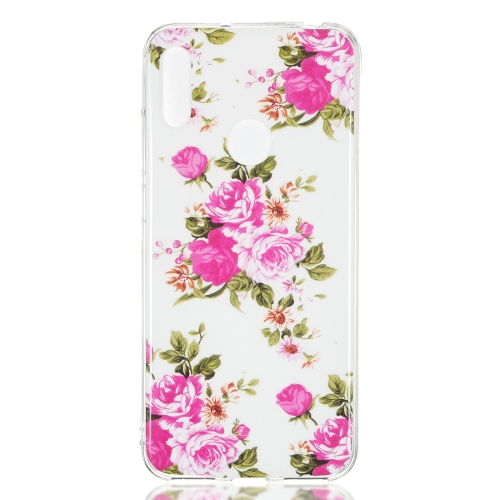 

Rosa Multiflora Flower Pattern Noctilucent TPU Soft Case for Huawei Y6 Pro(2019)