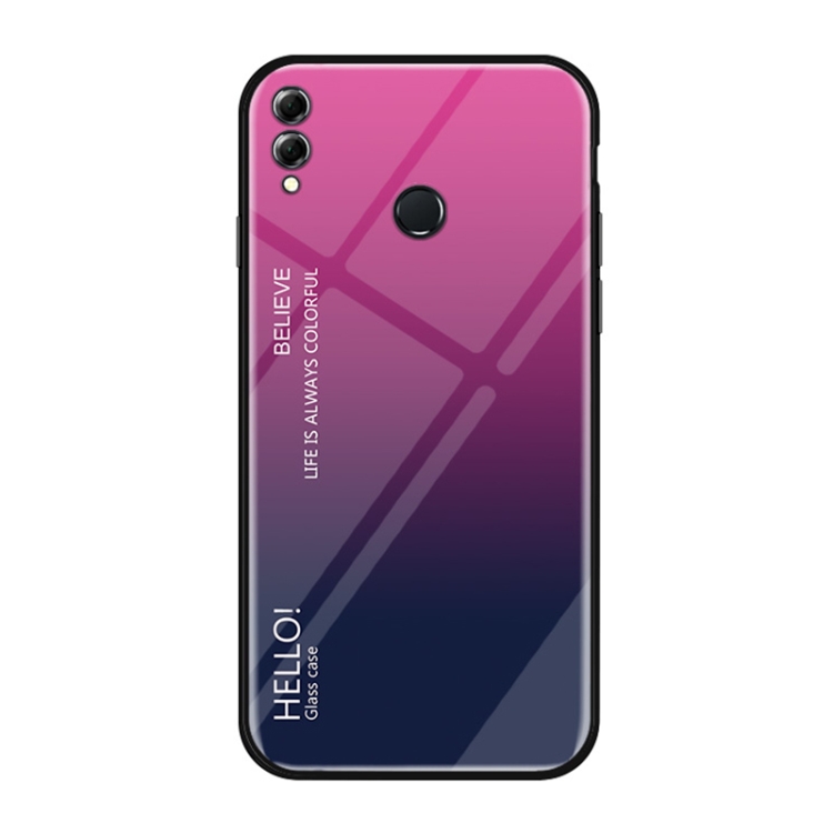 

Gradient Color Glass Case for Huawei Honor 8X (Magenta)