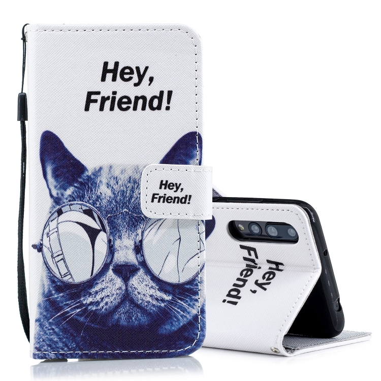 

Cool Cat Pattern Horizontal Flip Leather Case for Huawei P20 Pro, with Holder & Card Slots & Wallet
