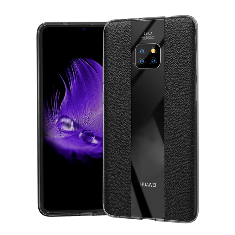 

Anti-slip Leather + TPU Protective Case for Huawei Mate 20 Pro (Black)