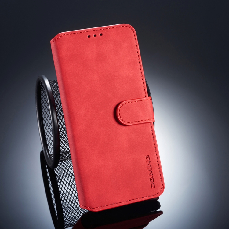 

DG.MING Retro Oil Side Horizontal Flip Case for Huawei Mate 20 Pro, with Holder & Card Slots & Wallet (Red)