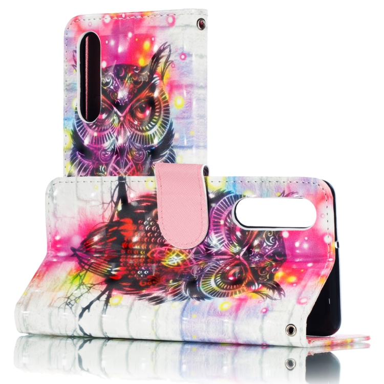 

3D Owl Pattern Horizontal Flip PU Leather Case for Huawei P30, with Holder & Card Slots & Wallet & Photo Frame