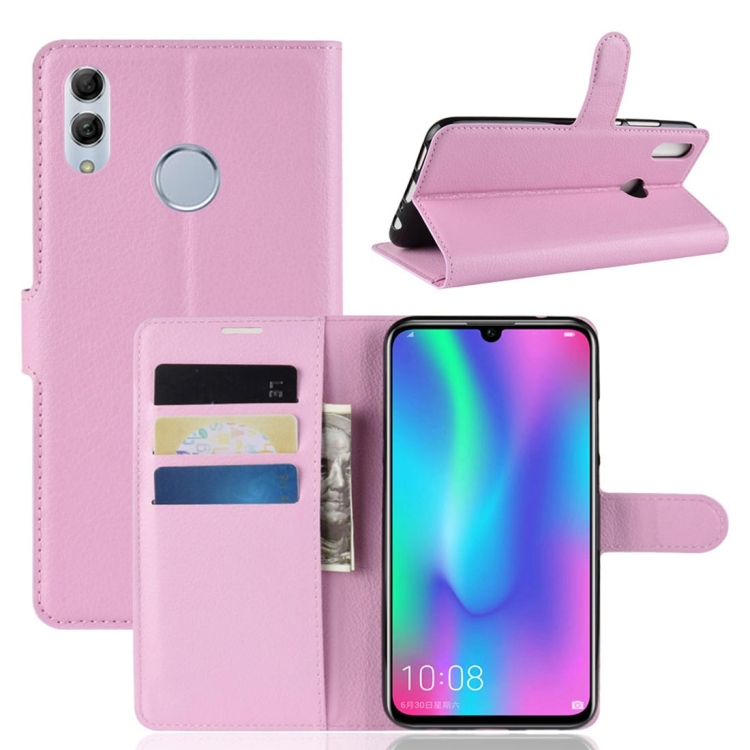

PU + TPU Litchi Texture Horizontal Flip Leather Case with Wallet & Holder & Card Slots for Huawei Honor 10 Lite(Pink)