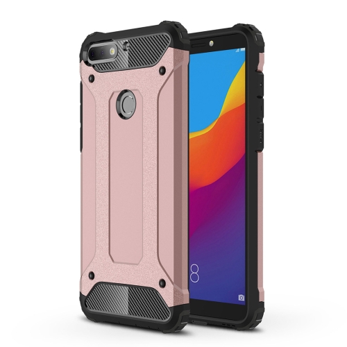 

For Huawei Honor Play 7C Full-body Rugged TPU + PC Combination Back Cover Case (Rose Gold)