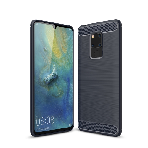 

Brushed Texture Carbon Fiber Soft TPU Case for Huawei Mate 20 X(Navy Blue)