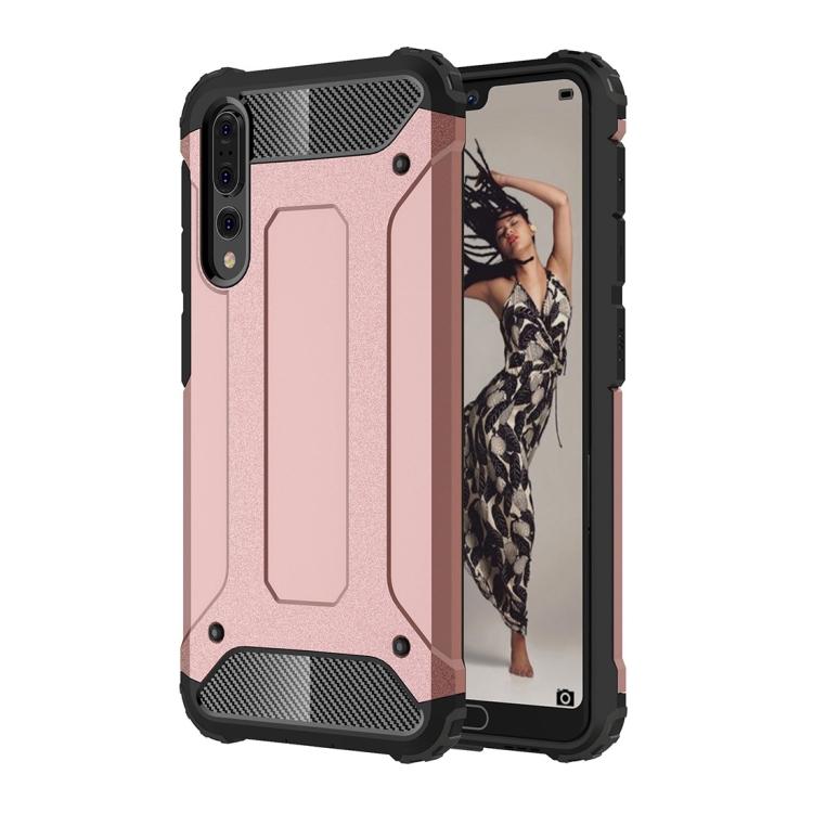 

For Huawei P20 Pro Full-body Rugged TPU + PC Combination Back Cover Case (Rose Gold)