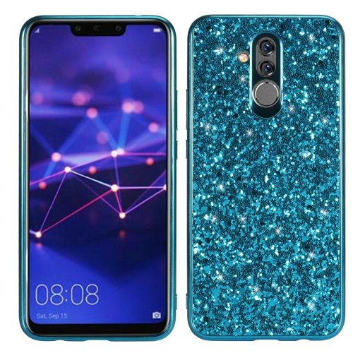 

Glittery Powder Shockproof TPU Case for Huawei Mate 20 Lite / Maimang 7 (Blue)