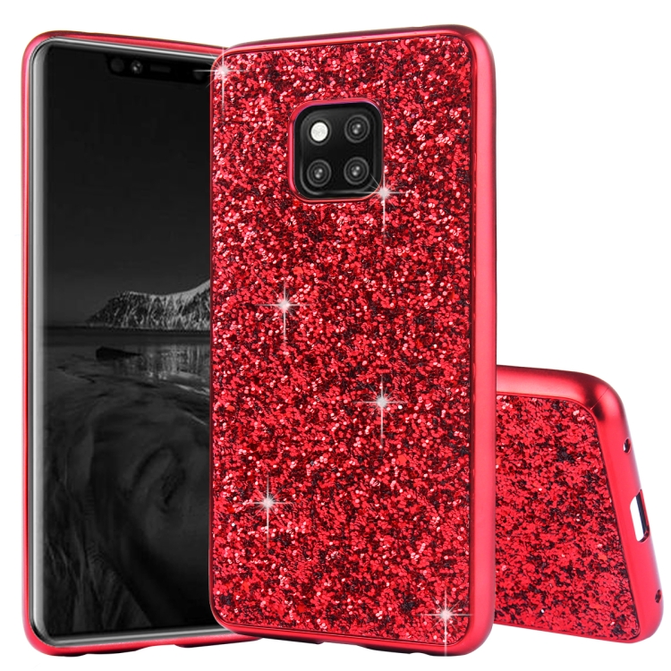 

Glittery Powder Shockproof TPU Case for Huawei Mate 20 Pro(Red)