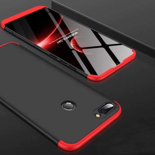 

GKK Three Stage Splicing Full Coverage PC Case for Huawei Honor 9i (Black+Red)