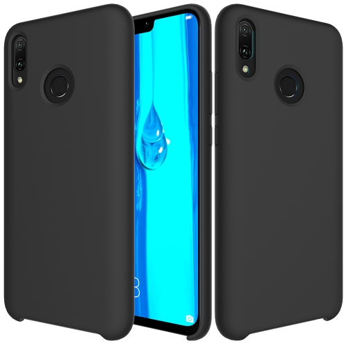 

Solid Color Liquid Silicone Dropproof Protective Case for Huawei Y9(2019) (Black)