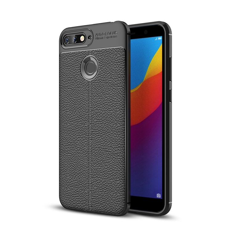 

For Huawei Honor 7A / Y6 (2018) Litchi Texture Soft TPU Protective Case (Black)