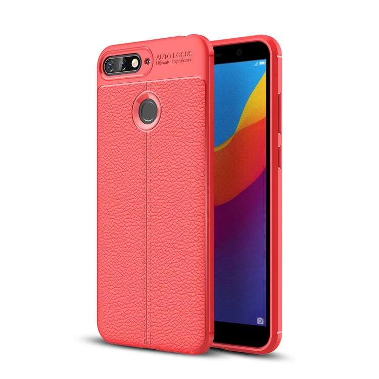 

For Huawei Honor 7A / Y6 (2018) Litchi Texture Soft TPU Protective Case (Red)