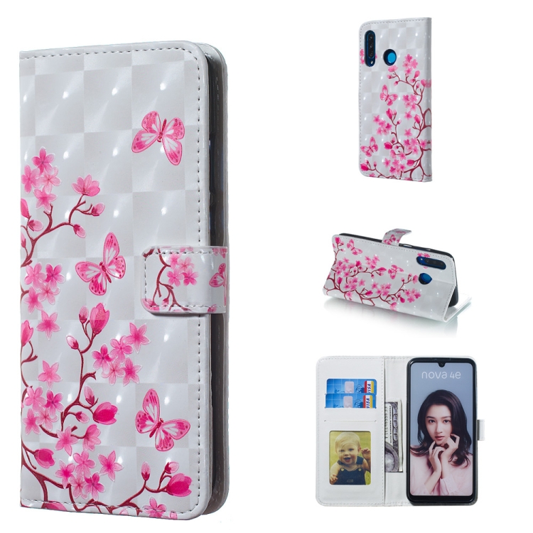 

Butterfly Love Flower Pattern 3D Horizontal Flip Leather Case for Huawei P30 Lite, with Holder & Card Slots & Photo Frame & Wallet