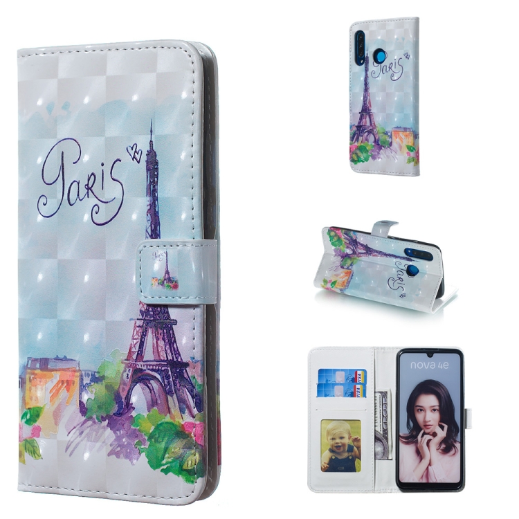 

Tower Pattern 3D Horizontal Flip Leather Case for Huawei P30 Lite, with Holder & Card Slots & Photo Frame & Wallet