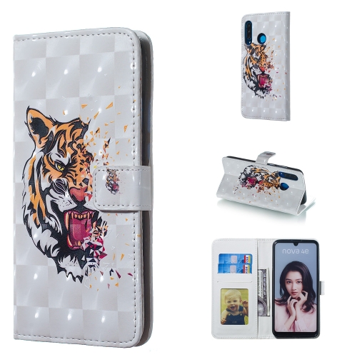 

Tiger Pattern 3D Horizontal Flip Leather Case for Huawei P30 Lite, with Holder & Card Slots & Photo Frame & Wallet
