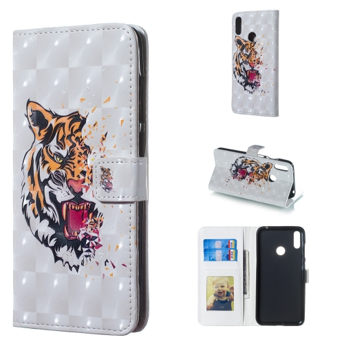 

Tiger Pattern 3D Horizontal Flip Leather Case for Huawei Y7 (2019), with Holder & Card Slots & Photo Frame & Wallet
