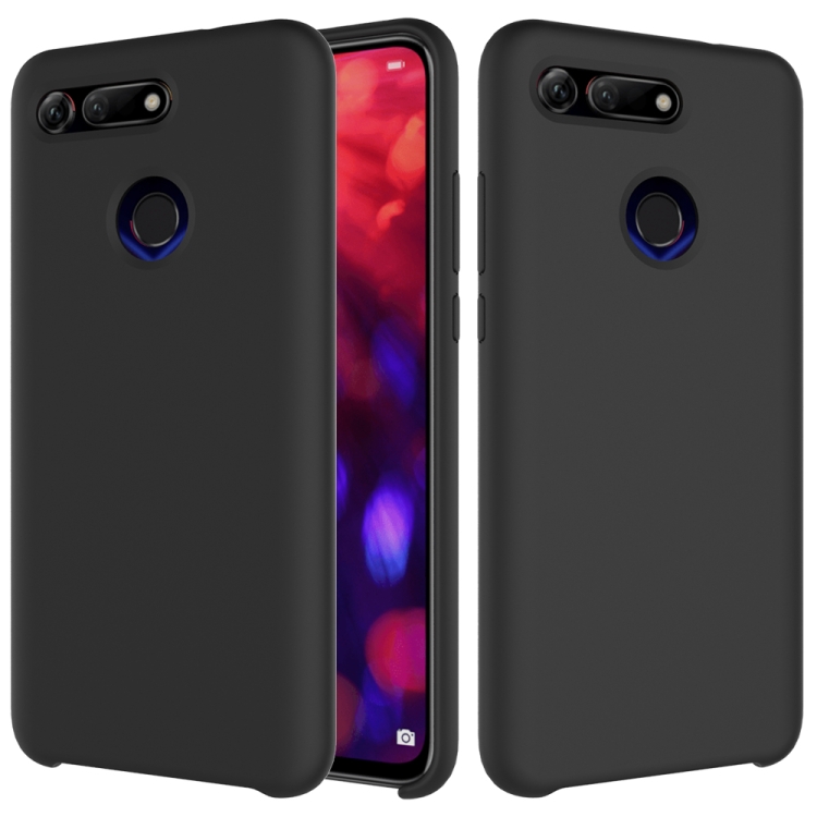 

Ultra-thin Liquid Silicone Dropproof Protective Case for Huawei Honor V20(Black)