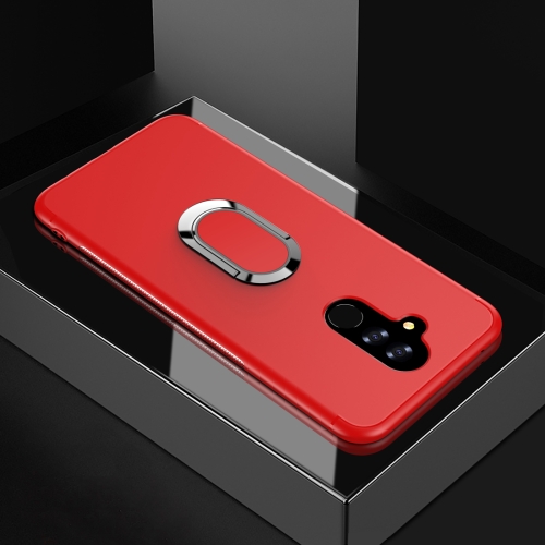 

Shockproof TPU Full Protective Case for Huawei Mate 20 Lite, with 360 Degree Rotation Holder (Red)