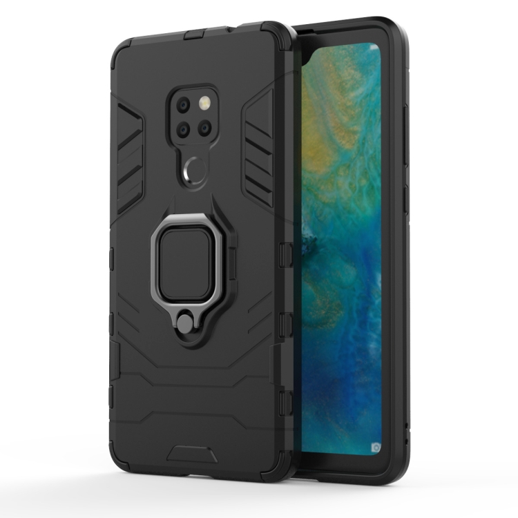 

Panther PC + TPU Shockproof Protective Case for Huawei Mate 20, with Magnetic Ring Holder(Black)