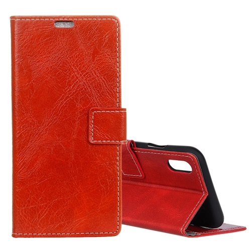 

Retro Crazy Horse Texture Horizontal Flip Leather Case for Huawei Y7 Pro (2019) / Enjoy 9, with Holder & Card Slots & Wallet (Red)