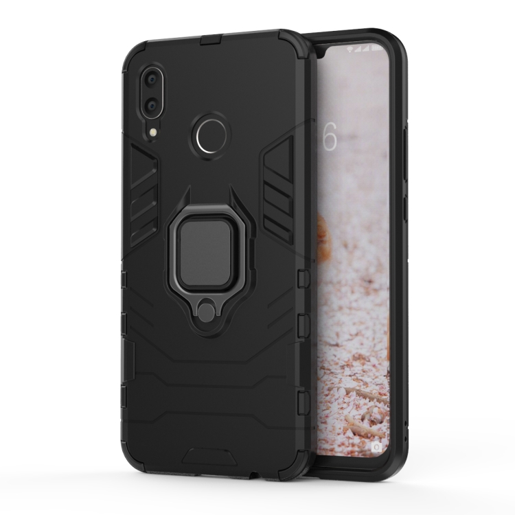 

PC + TPU Shockproof Protective Case for Huawei Nova 3, with Magnetic Ring Holder (Black)