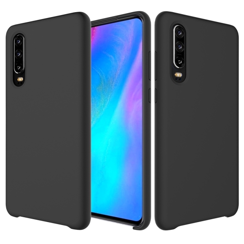 

Solid Color Liquid Silicone Dropproof Protective Case for Huawei P30 (Black)