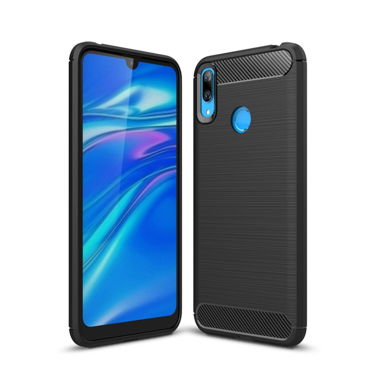 

Brushed Texture Carbon Fiber TPU Case for Huawei Y7 (2019) (Black)