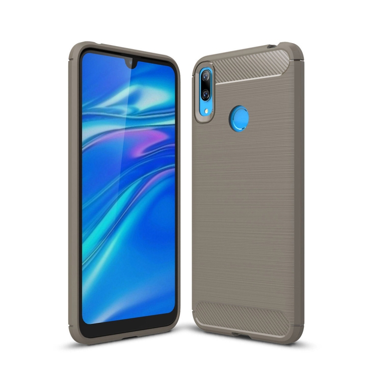 

Brushed Texture Carbon Fiber TPU Case for Huawei Y7 (2019) (Grey)