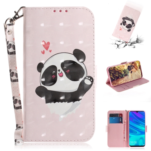 

3D Colored Drawing Heart Panda Pattern Horizontal Flip Leather Case for Huawei P Smart+ 2019 / Enjoy 9s / Honor 10i / Honor 20i / Honor 20 Lite, with Holder & Card Slots & Wallet