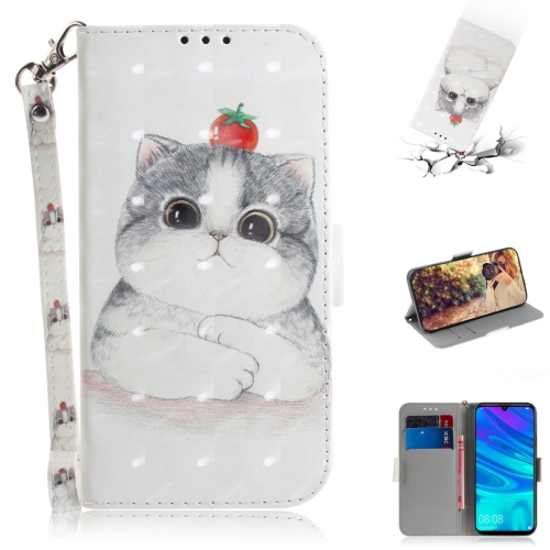 

3D Colored Drawing Cute Cat Pattern Horizontal Flip Leather Case for Huawei P Smart+ 2019 / Enjoy 9s / Honor 10i / Honor 20i / Honor 20 Lite, with Holder & Card Slots & Wallet