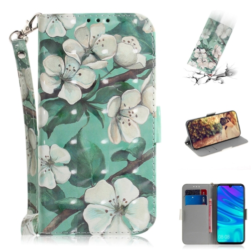 

3D Colored Drawing Watercolor Flower Pattern Horizontal Flip Leather Case for Huawei P Smart+ 2019 / Enjoy 9s / Honor 10i / Honor 20i / Honor 20 Lite, with Holder & Card Slots & Wallet