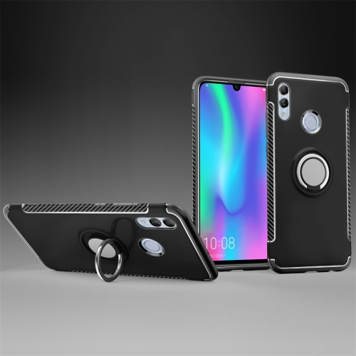 

Magnetic 360 Degree Rotation Ring Holder Armor Protective Case for Huawei Honor 10 Lite (Black)