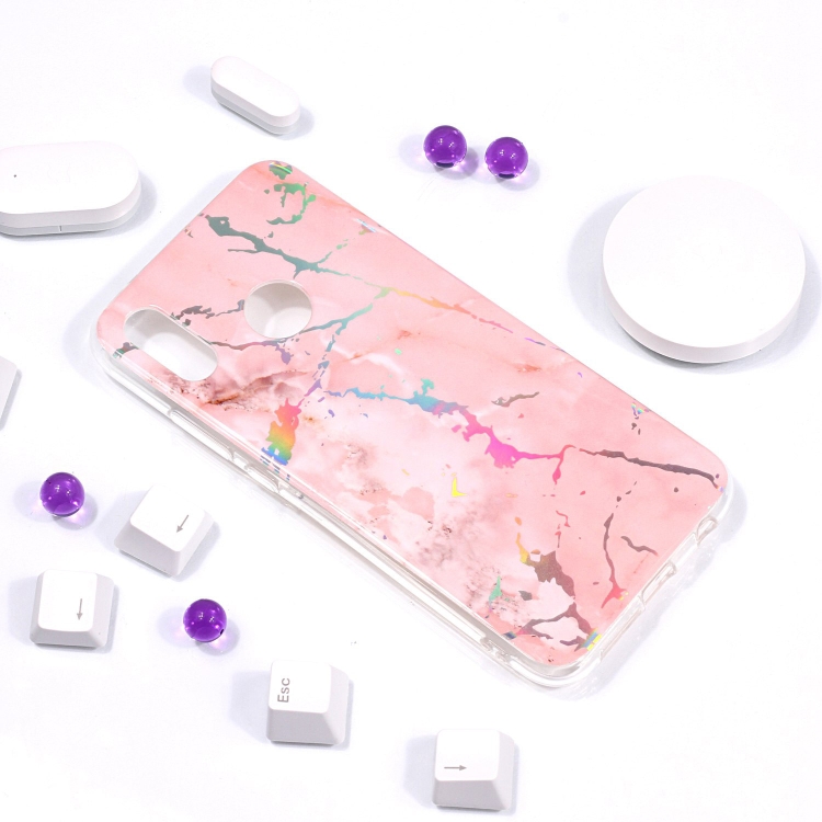 

IMD Laser Pink Marble Pattern Soft TPU Case for Huawei P20 Lite