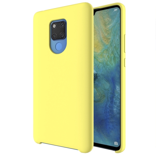 

Pure Color Liquid Silicone Case for Huawei Mate 20 X (Yellow)