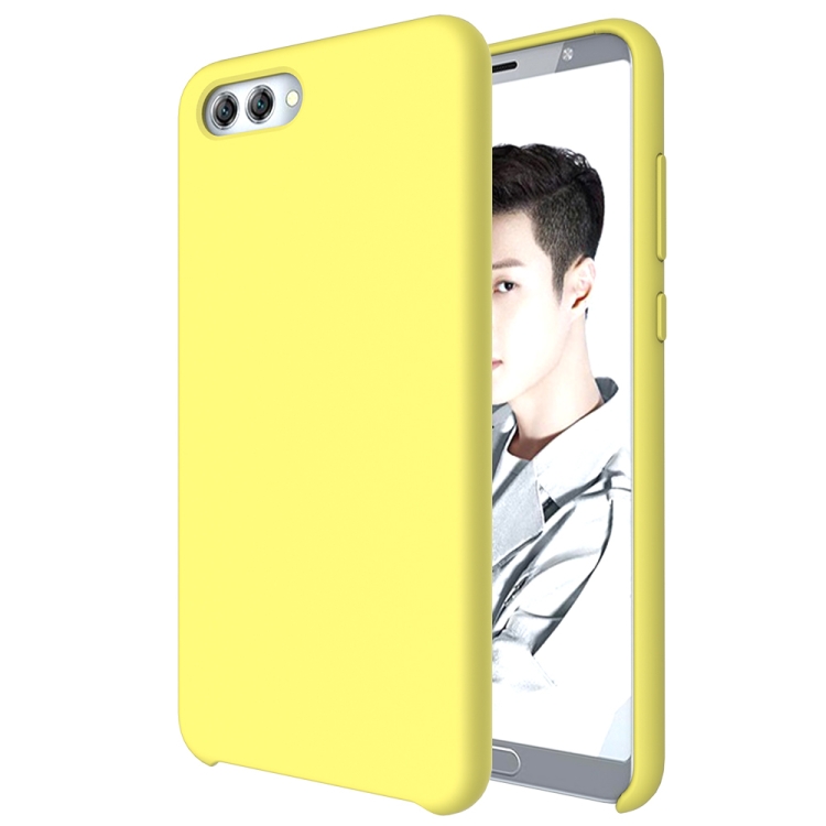 

Pure Color Liquid Silicone Case for Huawei Honor View 10 / nova 2s (Yellow)