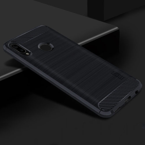 

MOFI Brushed Texture Carbon Fiber Soft TPU Case for Huawei Honor Play (Blue)