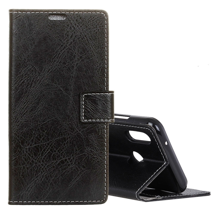 

Retro Crazy Horse Texture Horizontal Flip Leather Case for Huawei Y9 (2019), with Card Slots & Holder & Photo Frame (Black)