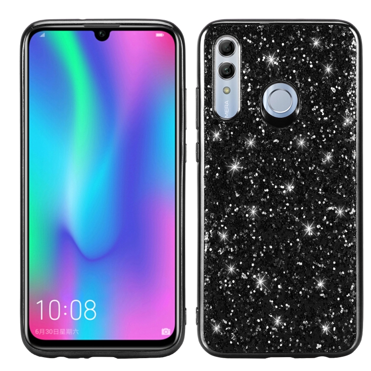 

Glittery Powder Shockproof TPU Case for Huawei Honor 10 Lite(Black)